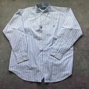 Ralph Lauren  XL blue stripe button down